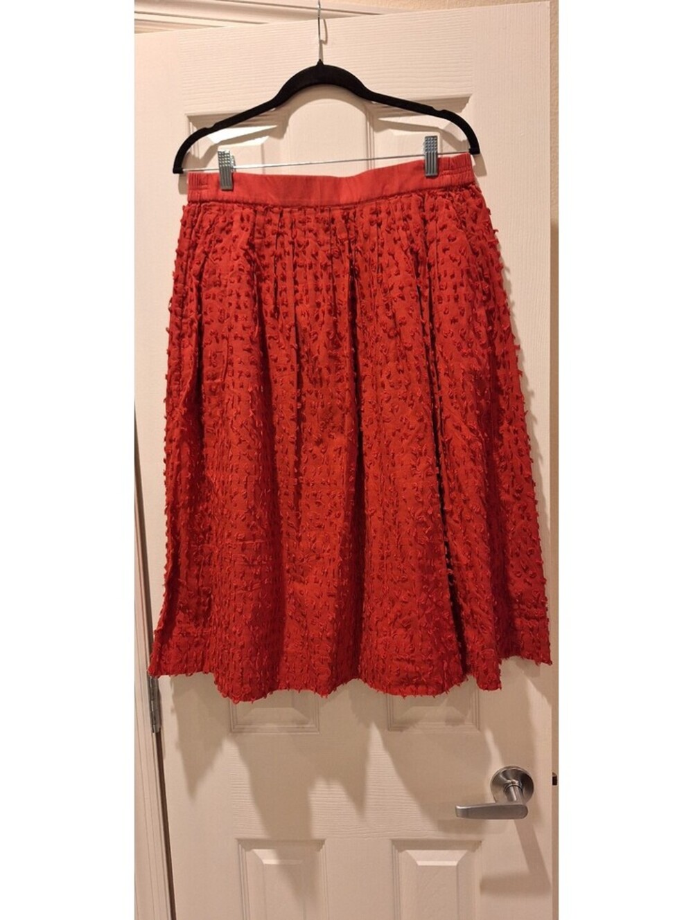 J.Crew - Red Cotton Midi Full Skirt - 12